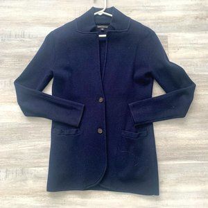 J Crew Mercantile Navy Sweater Blazer Size XS